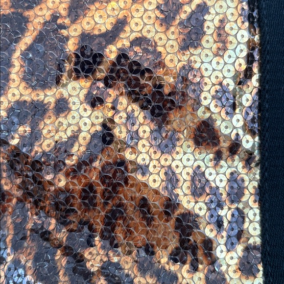 Eric JAVITS n New York Sparkle Leopard Tote Bag - Black and Gold - Picture 6 of 6